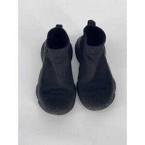 UNBRANDED Unisex Toddler Black Mesh Sock Slip-On Sneakers SZ 6